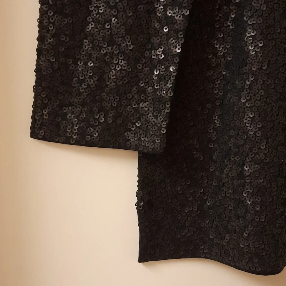 J. Crew Faded Black Sequin Top